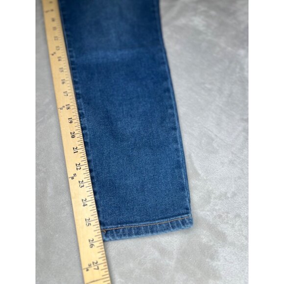 Nanette Belle High Rise Ankle Skinny Jeans Blue With Rhinestone Detail Size 12 - Picture 12 of 16